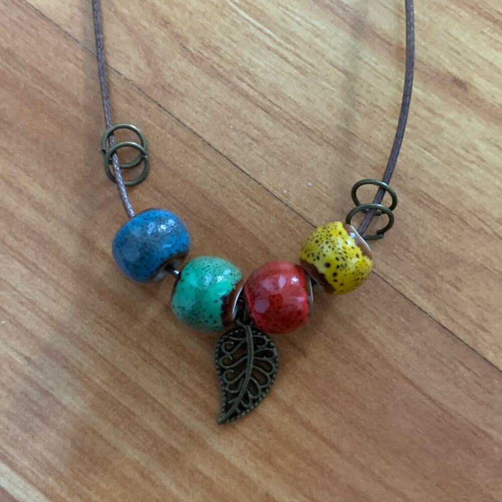 LUCKY Necklace BOHO BEAD MULTICOLOR